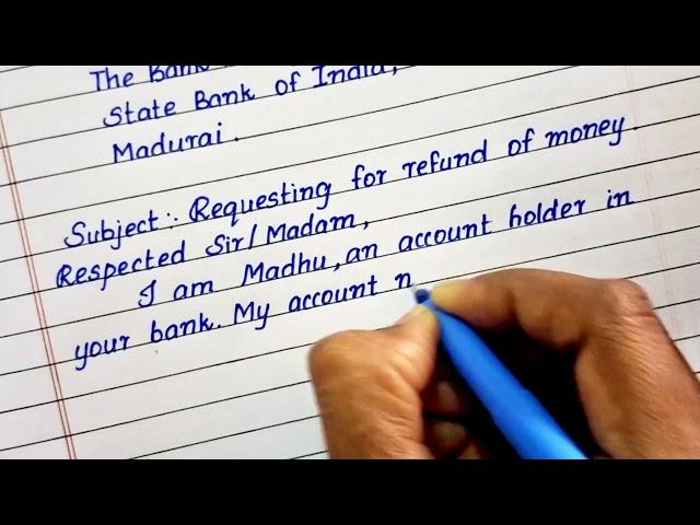 Wrong Payment Refund Letter To Bank | Application To Bank Manager For Refund Money