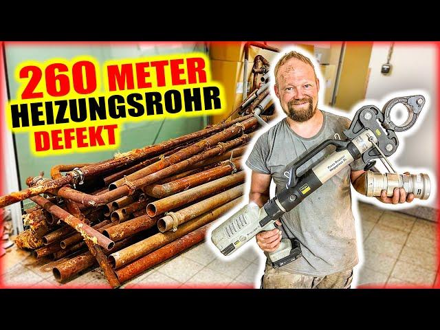 260 METER HEIZUNGSROHR VERROSTET - Abriss & neues Material | Home Build Solution