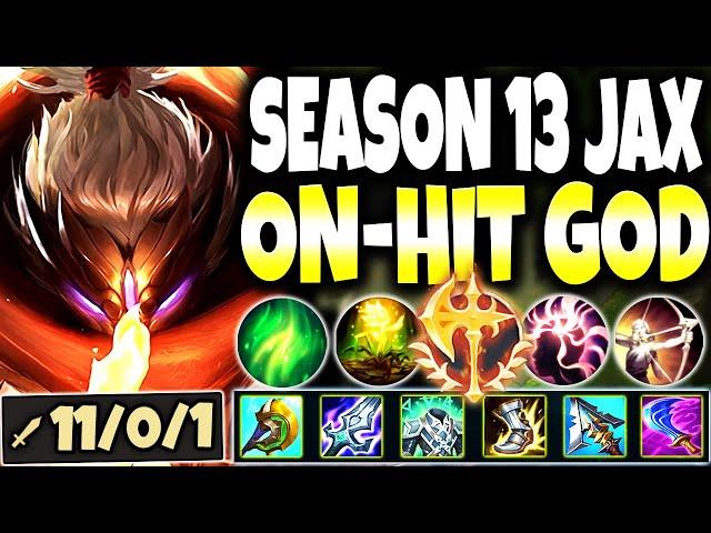 On-Hit JAX Top My UNKILLABLE 1v5 GOD - Season 13 Build  LoL Meta Jax Guide #08 - League of Legends