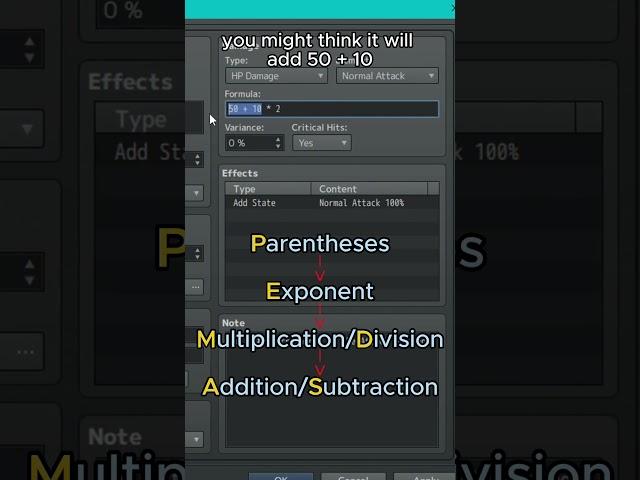 Make SURE your damage formula gets calculated CORRECTLY  #rpgmaker #videogames #gamedev #games