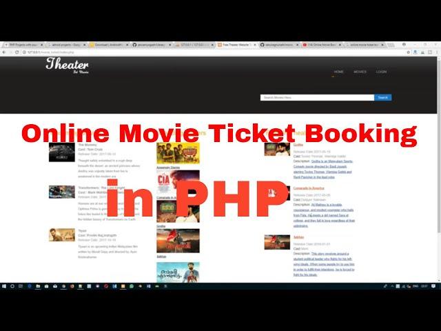 Online Movie Ticket Booking System in php