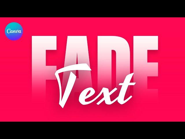 Canva Fade text Effect Tutorial