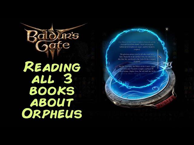 Baldur's Gate 3: Reading All 3 Books about Orpheus 