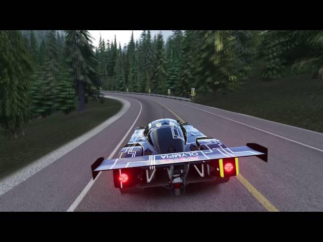 Assetto Corsa: Lake Louise, Canada free roam in Sauber Mercedes C9