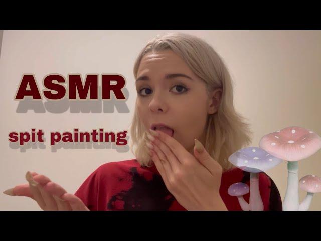 ASMR SPIT PAINTING YOUR MAKEUP  // АСМР МАКИЯЖ СЛЮНКОЙ ( звуки рта, шепот )