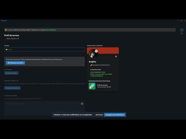 comment changer son pseudo discord sur un  serveur