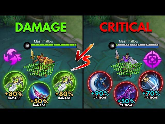 Minsitthar Revamp, Damage Build vs Critical Build