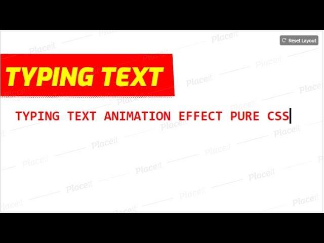 Typing Animation Effect Using HTML & CSS Only [In English]