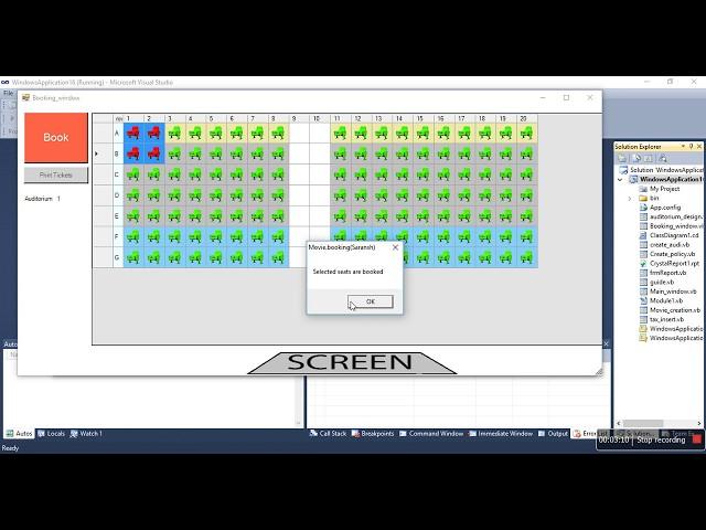 Movie Ticket booking software in VB.NET go through code briefly