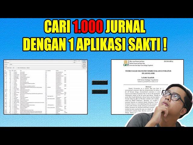 Cara Mencari Jurnal Otomatis Dengan Aplikasi Sakti! Bisa Dapat 1000 Jurnal Lebih!