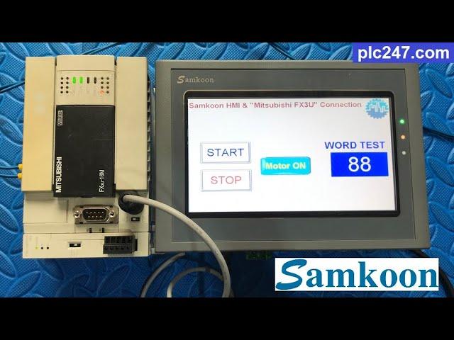 Samkoon HMI & Mitsubishi FX3U "Communication" Tutorial