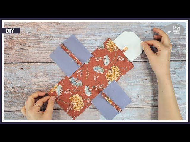 sewing gift idea Making a mini pouch using scrap fabric