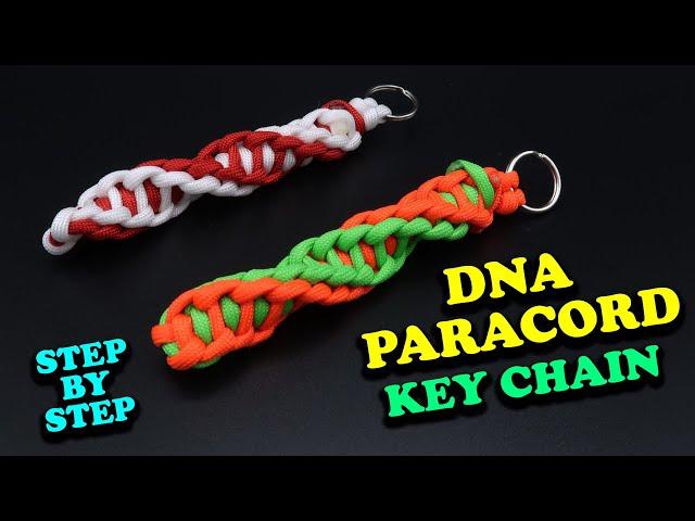 How To Make A Paracord DOUBLE DNA DIY Keychain Paracord Keyfob - DNA Wrapture Design