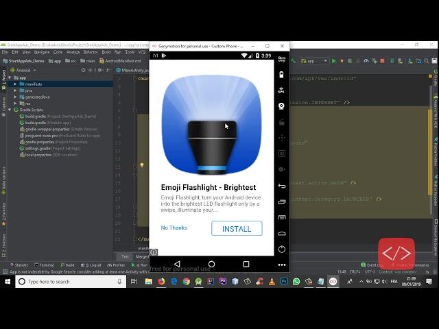 #AndroidStudio #StartApp How To Add StartApp Ads to your android app