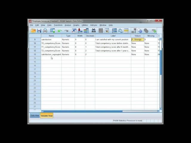 Reduce number of groups for a categorical variable in SPSS