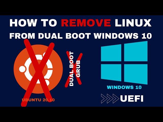 How to Remove Ubuntu from Dualboot windows 10 | UEFI | Step By Step (2021)