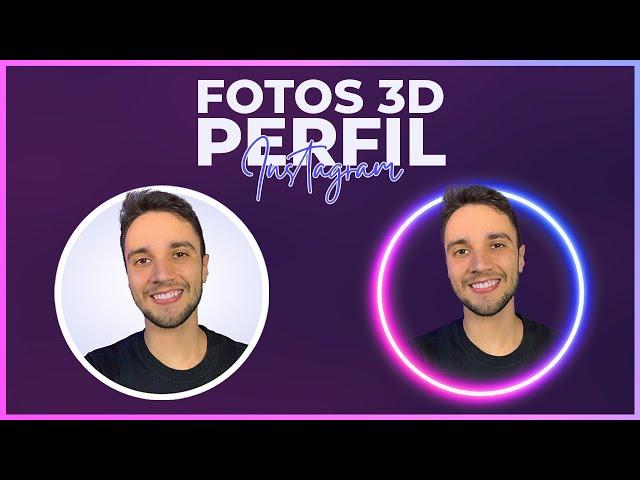 Foto 3D Circular para Perfil de Instagram Profissional  | Tutorial passo a passo no Canva