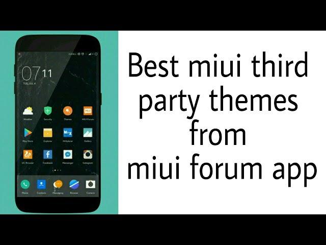 Get best miui third party themes from miui forum app. Full installation.