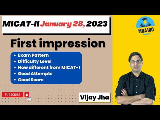 MICAT - II 2023 exam analysis, first Impression, MICAT 2 good scores, MICA cut-offs #micatexam