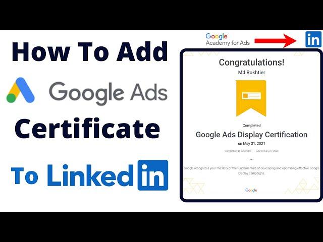 How To Add Google Ads Certificate To Linkedin Profile | How To Add   Certificate In Linkedin Profile