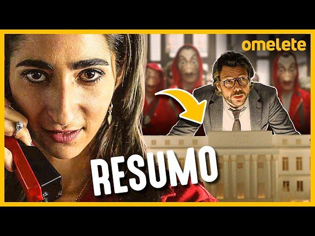 MELHOR RESUMO DE LA CASA DE PAPEL: TEMP. 1, 2 E 3 - RECAP OMELETE #FiqueEmCasa #Comigo