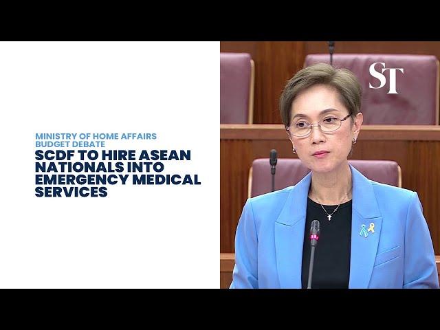 SCDF to allow hiring of Asean nationals into emergency medical services: Josephine Teo