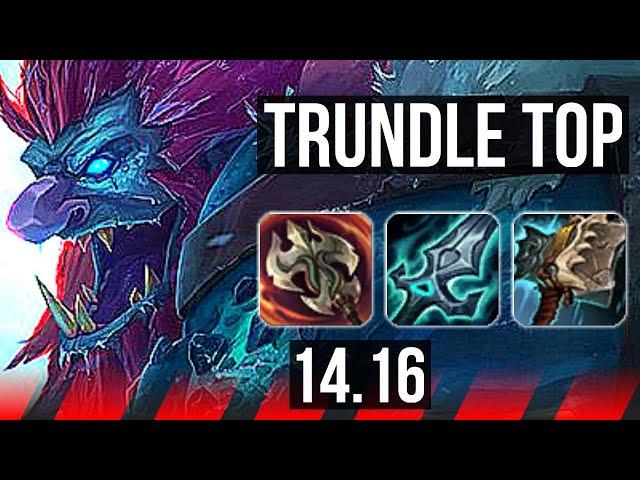 TRUNDLE vs DARIUS (TOP) | Rank 5 Trundle, 9 solo kills, 38k DMG | EUW Challenger | 14.16