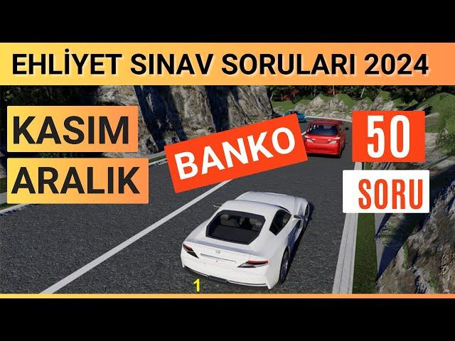 Ehliyet Sınav Soruları 2024 | Kasım, Aralık Çıkmış Ehliyet Sorularını Çöz