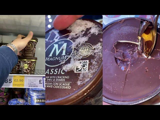 Magnum Ice Cream Chocolate Bucket ASMR I Satisfying