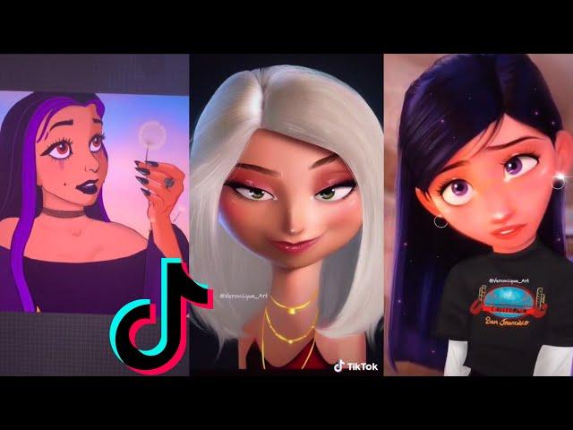 Disney Princess GLOW UPS COMPILATION Tiktok Cartoon Art V1 Tiktok Ironic Trend