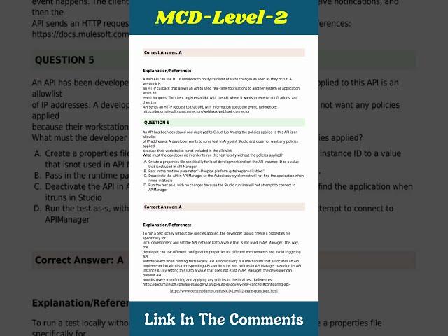 MCD-Level-2 - MuleSoft Certified Developer - Level 2 (Mule 4) Exam Dumps Questions