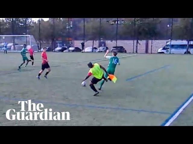 'What was that?!': assistant referee tackles footballer during game