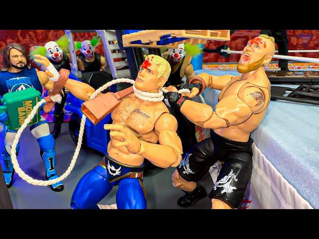 Cody Rhodes vs Brock Lesnar Action Figure Match! Hardcore Championship!