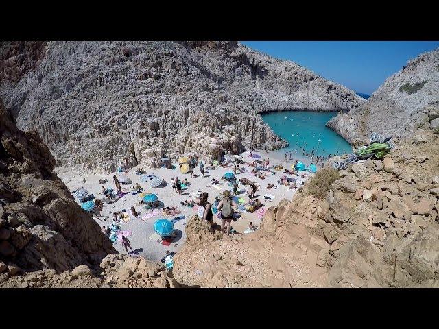 Seitan Limania Beach - (Satan's Harbours) - Stefanou Beach, Akrotiri Peninsula, Chania Crete Greece