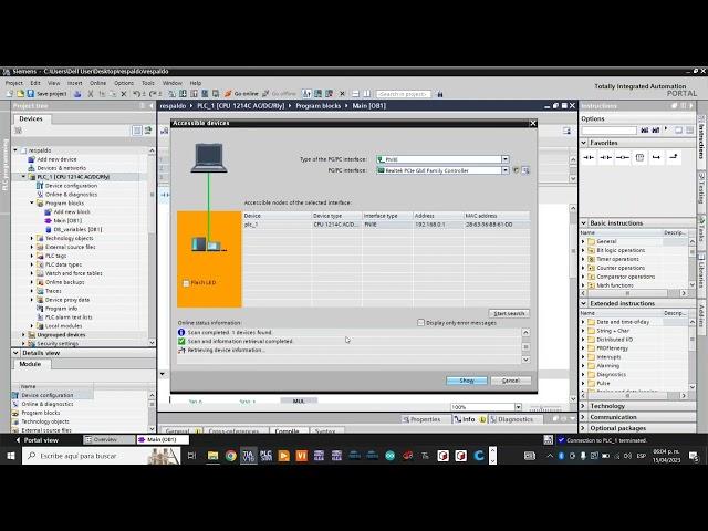 Cómo cargar programa al PLC Siemens s71200 Tía portal