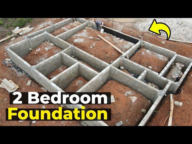 Step by Step: 2 bedroom house Foundation Construction in Asebu Pan African Village