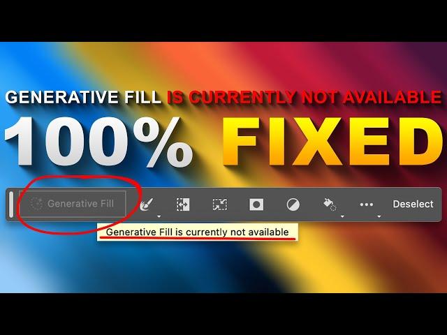 How to Fix Generative Fill is Currently Not Available in Photoshop Beta