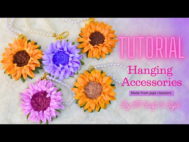 DIY FLOWER | Sunflower bag hanging accessories made from pipe cleaners