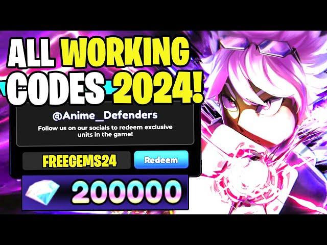 *NEW* ALL WORKING CODES FOR ANIME DEFENDERS IN 2024! ROBLOX ANIME DEFENDERS CODES