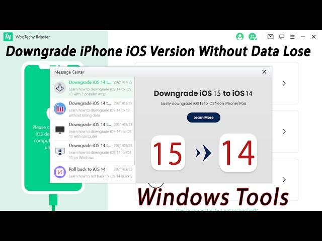 How To Downgrade iPhone iOS Version Using Windows Tools