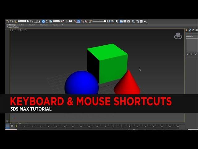 Keyboard & Mouse Shortcuts for 3DS Max : Tutorial