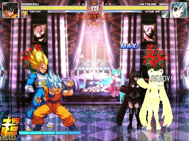 [MUGEN] Goku & Vegeta vs Hatsune Miku Part 2