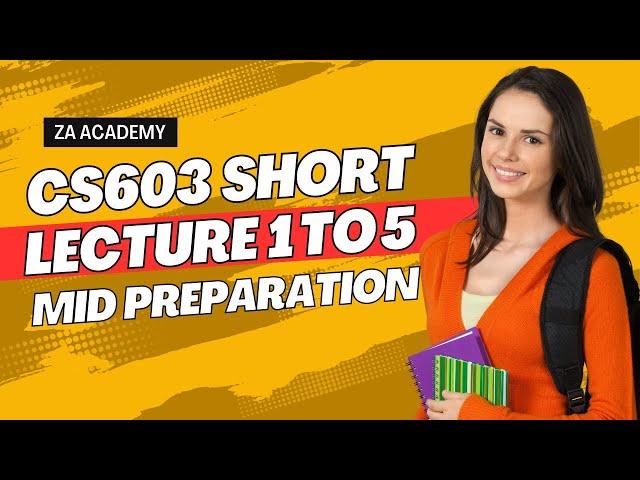 CS603 Topic 1_5 | CS603 Short Lecture 1,2,3,4,5 | CS603 Topic 1,2,3,4,5 | ZA Academy