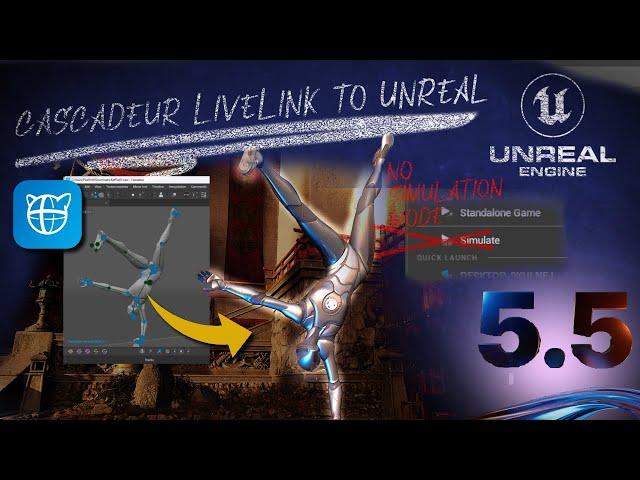 Cascadeur LiveLink to Unreal 5 (WITHOUT Simulation Mode!)