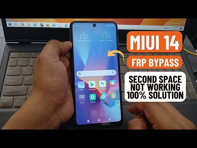 MIUI 14 FRP Bypass 2024 | All Xiaomi Redmi FRP Unlock | Second Space Not Working Fix 100% | A2GSM