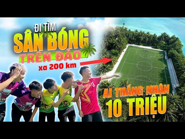 Thủ Môn Huỳnh trở lại Team DKP - Thử Thách người đầu tiên tìm thấy sân bóng đá trên đảo đc 10 Triệu