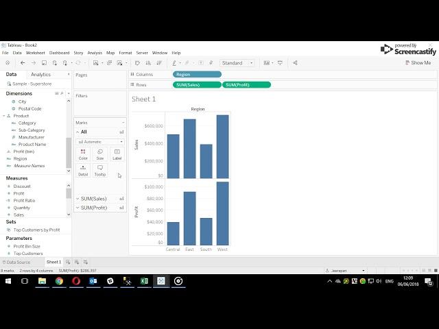 Tableau - Basic: Dual chart