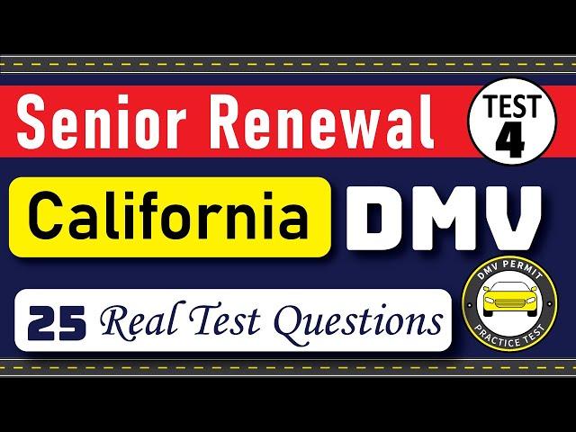 California DMV Senior Written Test 2024 | California DMV Practice Test | DMV Renewal For Seniors