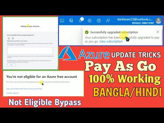 Azure Secret Method 2023 | Azure Pay as Go Update Tricks | Hindi Method 2023