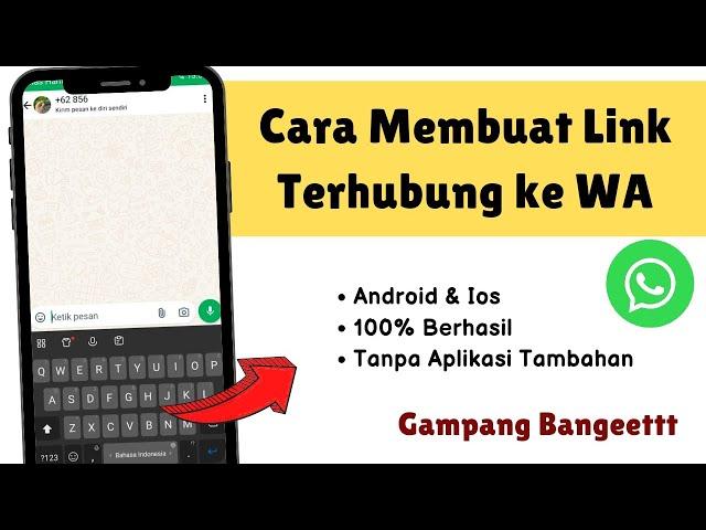 Cara membuat link yang langsung terhubung ke whatsapp terbaru 2024 | cara share wa via link